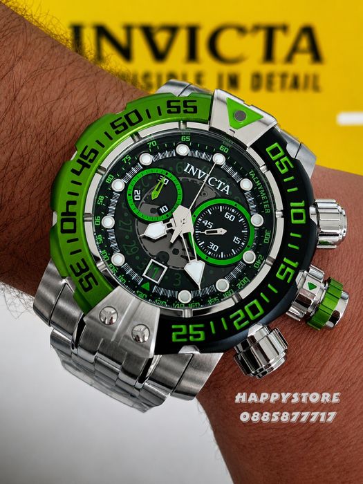 INVICTA Foxhound full metal Silver 57 mm, Инвикта нов мъжки часовник