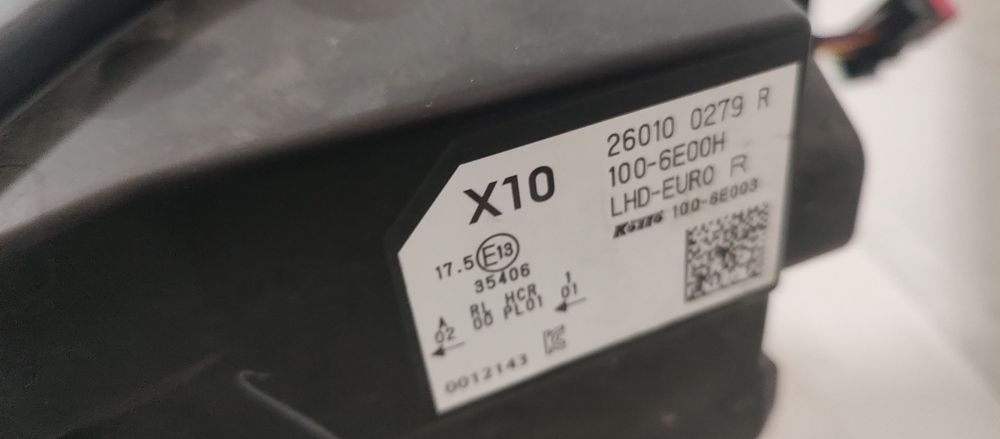 Far dreapta Renault Zoe cod 260100279R