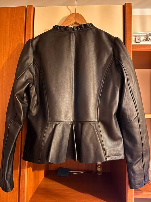 Geaca piele neagra dama