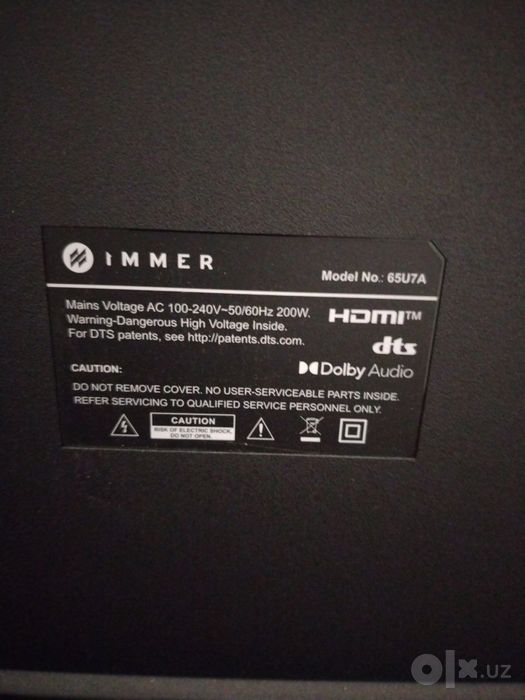 IMMER 65U7A televizor sotiladi