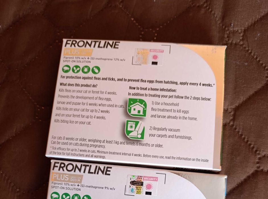 Frontline PLUS –  за котки против бълхи кърлежи фронтлайн паразити