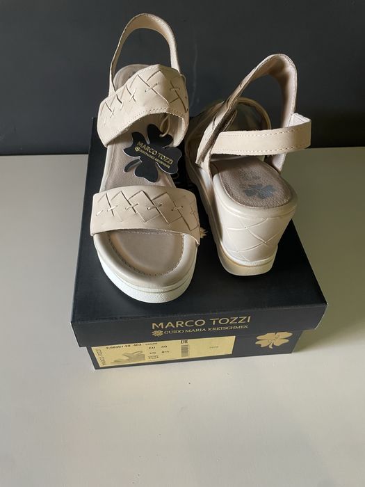 Sandale din piele Marco Tozzi by Guid byo Maria Kretschmer, mărimea 40 – NOI  în cutie