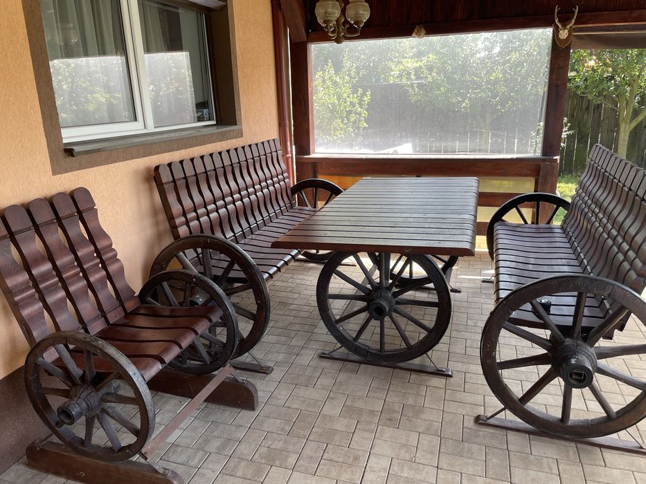 Mobilier terasa lemn masiv