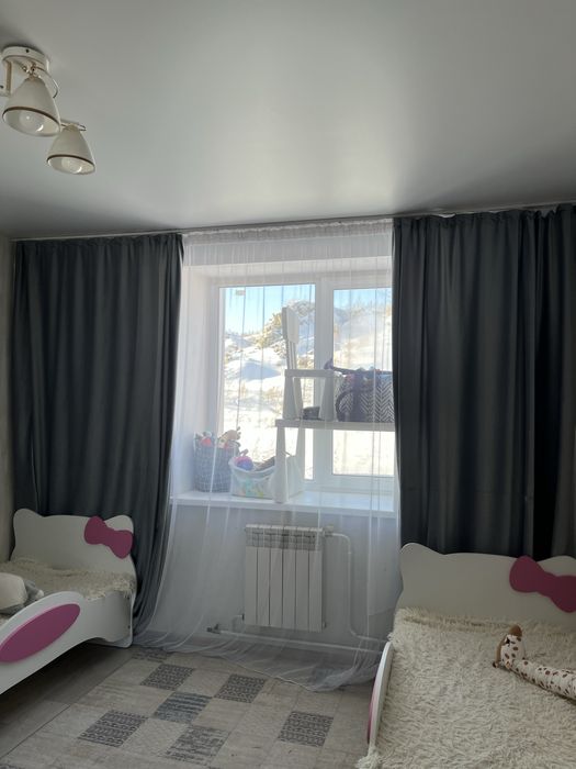 Шторы серые 5000тг