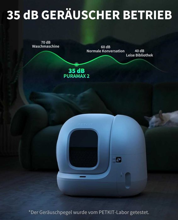 Litieră smart pentru pisici PETKIT Pura Max 2 cu autocurățare, 76 L
