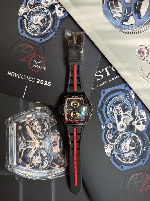 Cvstos Challenge Chrono GMT Black Steel / Red Dial – Limited Edition – 41мм – 2026 – Пълен комплект