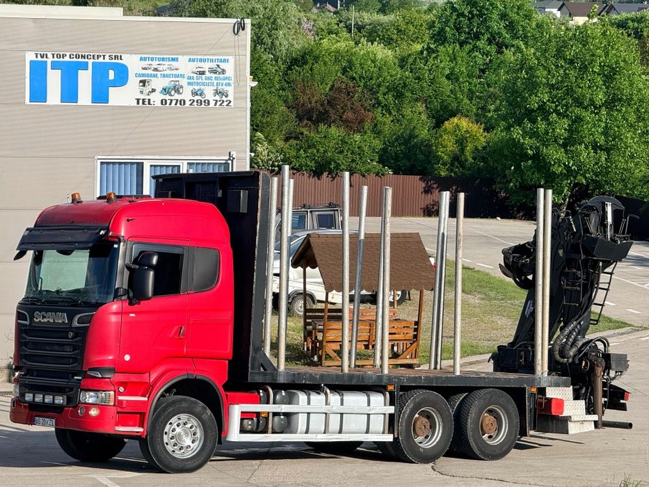 Scania R730 cu macara forestiera