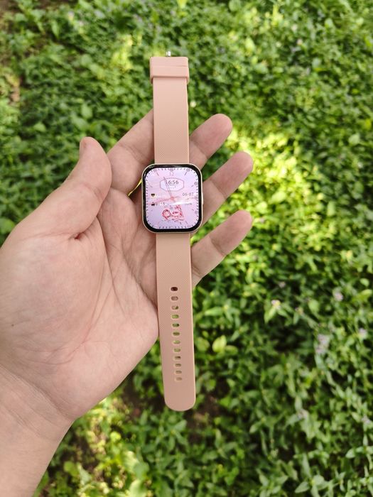 NOUA Smartwatch dama cu ecran amoled curbat, 7 zile autonomie, monitorizare tensiune glicemie ritm cardiac, combatibil android și iOS