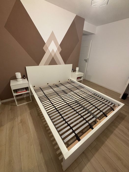 Pat MALM cu somiera LONSET 160x200 (IKEA)