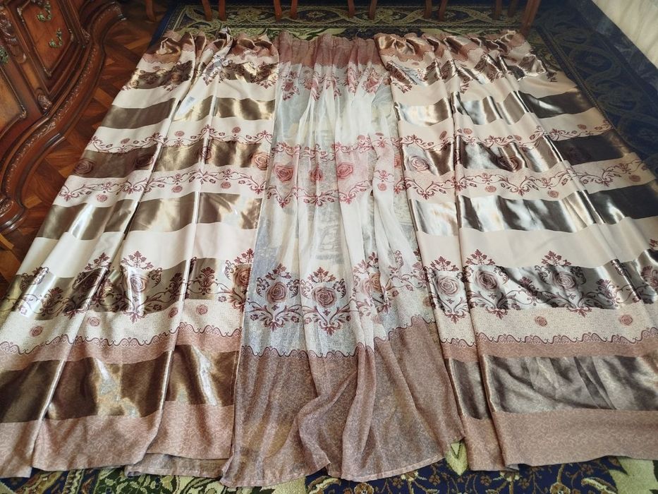 Шторы двухслойные/Занавеска Нукус