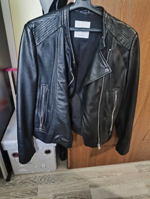 Дамско яке естествена кожа Mango