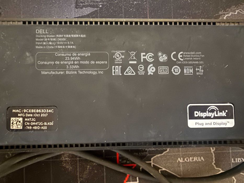 Универсална докинг станция Dell D6000 (USB-C & USB-A) – За до 3 монитора (4K)