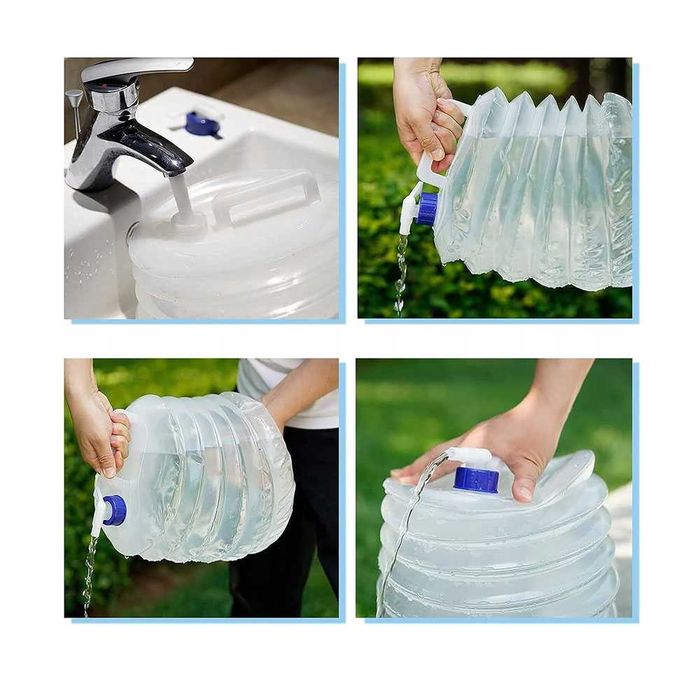 Сгъваема туба за вода 10 литра PVC