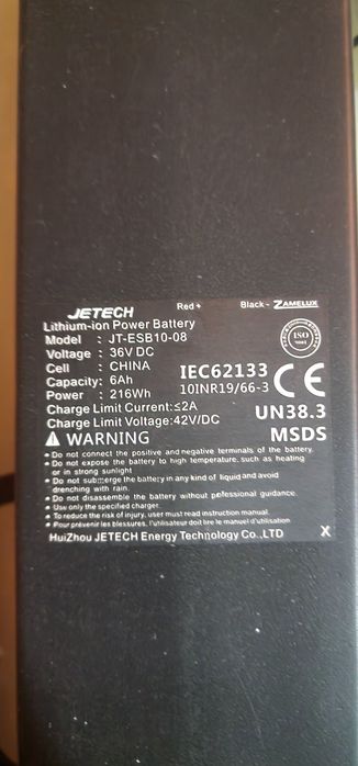 Baterie trotineta 36V 6Ah