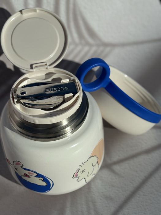 Детски, бебешки термос за храна 520ml + лъжичка в комплекта