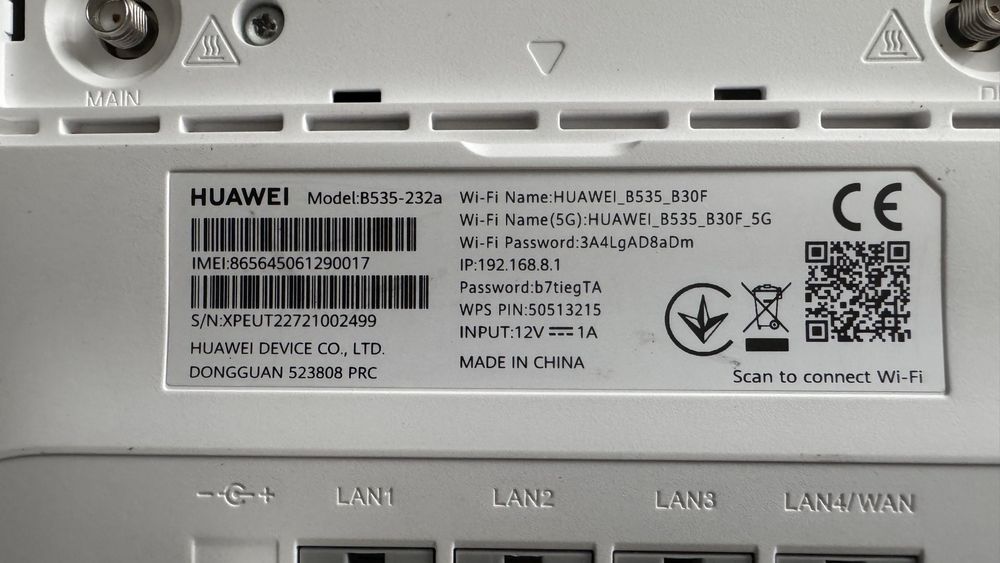 Router Huawei B535 cu SIM 4G si 4 porturi LAN