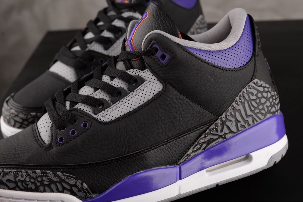 Air Jordan 3 Retro “Black Court Purple”