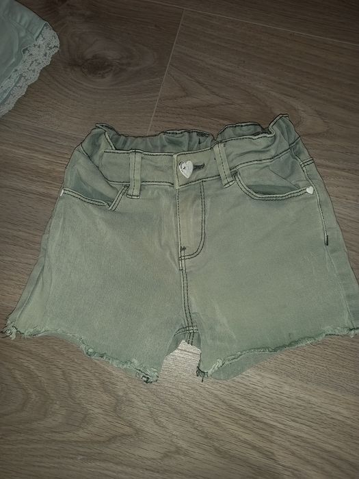 2 perechi pantaloni scurti si 1 fusta fetite, H&M, 5-6 ani