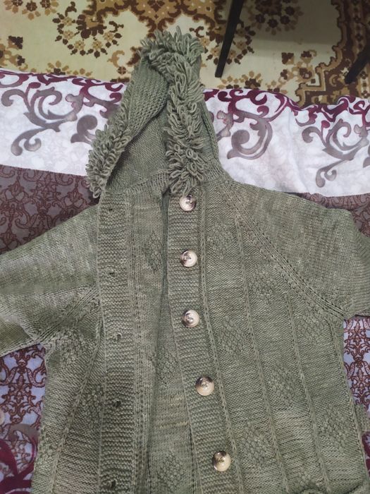 Пальто вязанное ручная работа