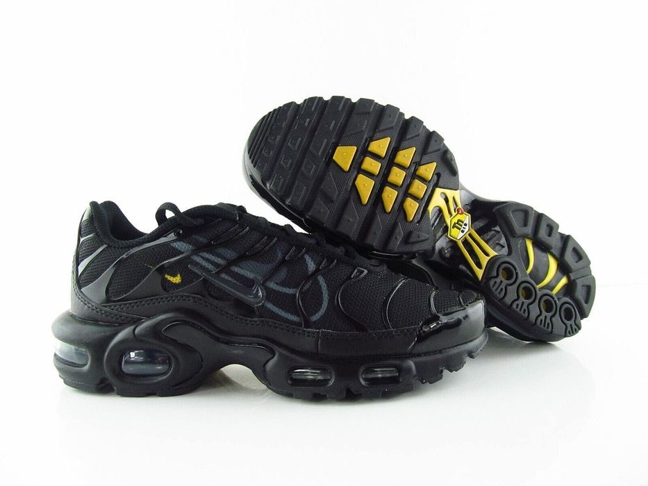 !ПРОМО! Nike Air Max Plus 'TN' Multi Swoosh | Black/Grey/Yellow | + КУТИЯ