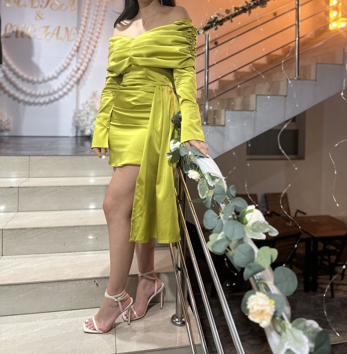 Rochie scurta verde lime