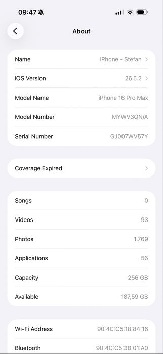 iphone 16 promax 256 gb