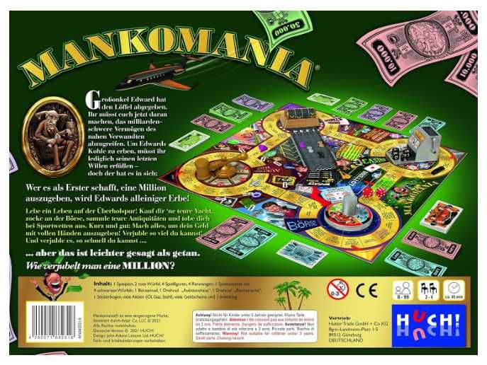 Настолна игра Mankomania, култова семейна игра от HUCH!, немски език