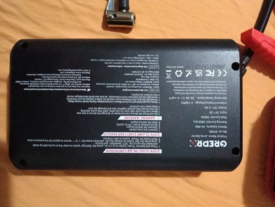 Jump starter Grepro GP383