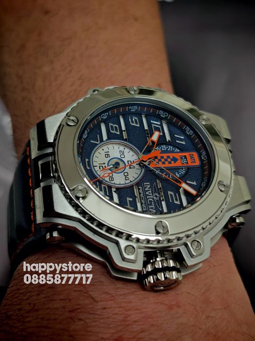 INVICTA Racing Downforce silver/blue 56 mm, Инвикта нов ръчен часовник