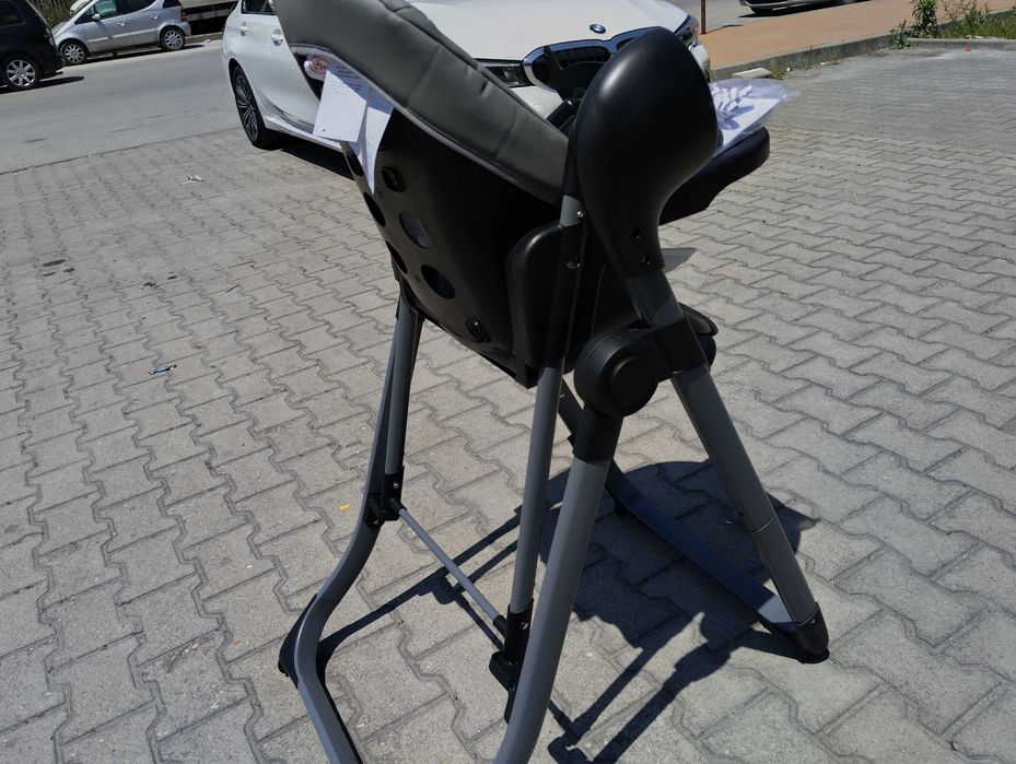 CANGAROO Стол за хранене с функция люлка NIRVANA 2в1 сив