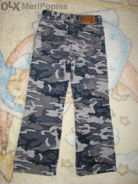 Джинсов панталон с маскировъчна шарка