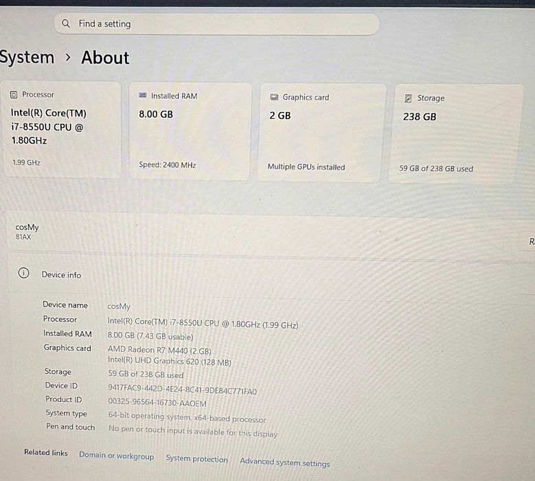 Laptop Lenovo V330-15IKB, Iron Gray