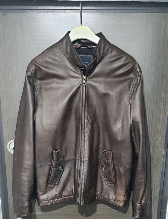 Geaca piele Tommy Hilfiger
