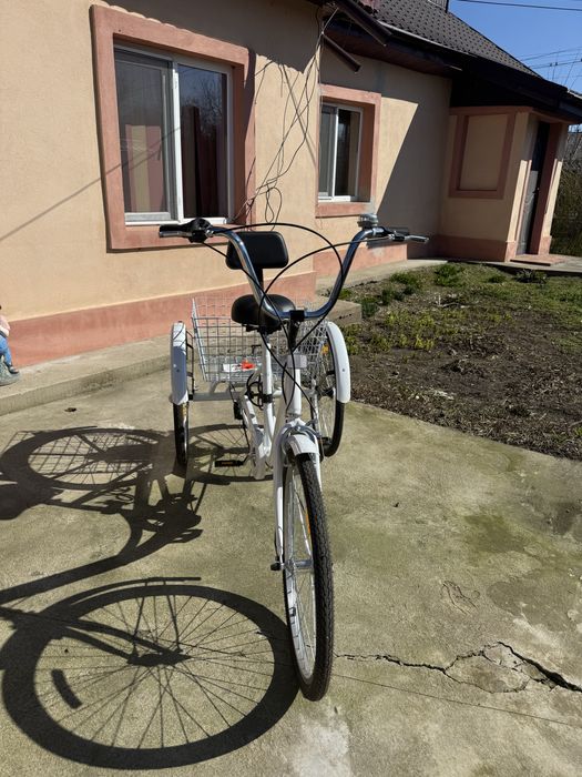 Tricicletă pentru adulți cu coș mare – noua