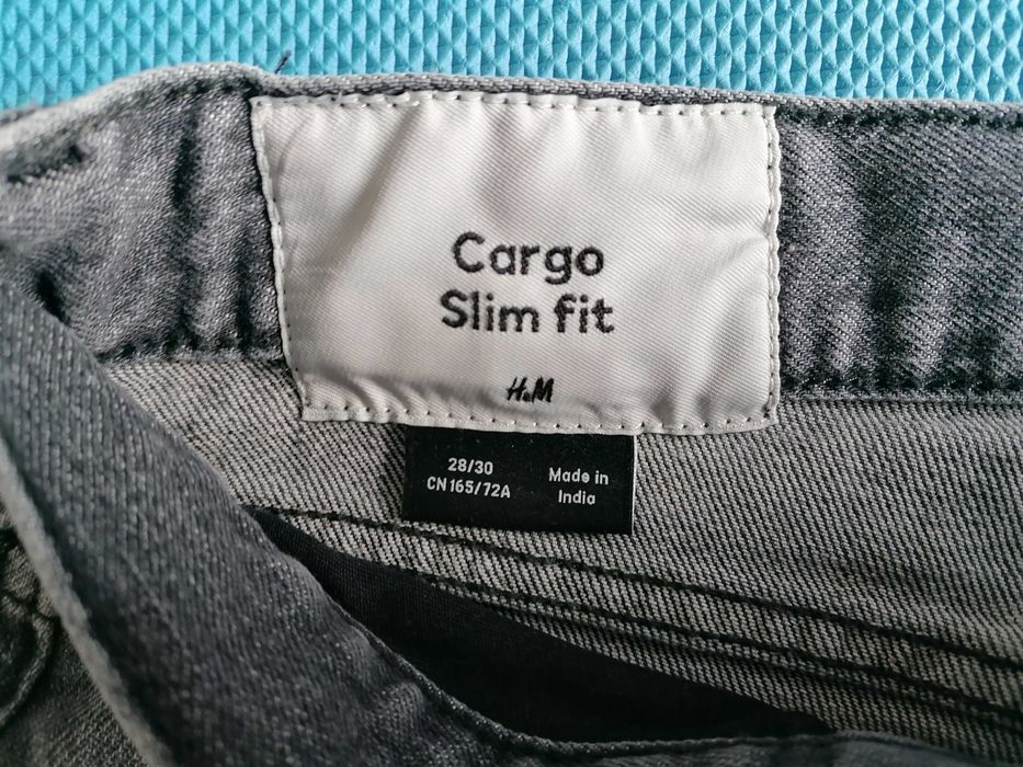 Мъжки Slim Cargo Jeans [H&M] [Размер: 28/30] [Цвят: Сив]
