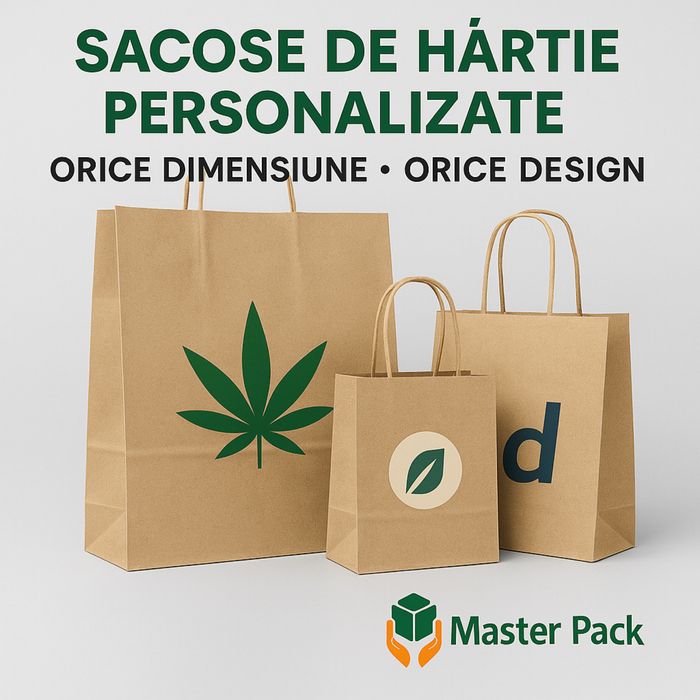 Pungi si sacose din hartie personalizate