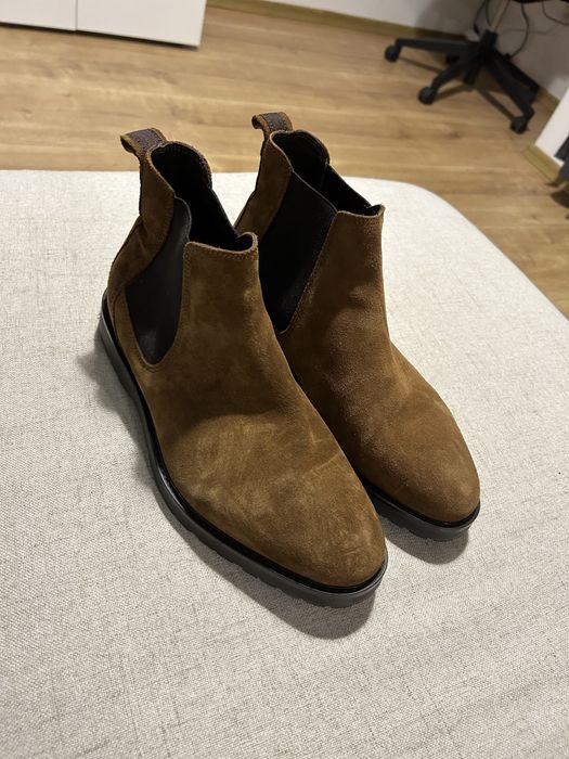 Cizme Chelsea Zara piele intoarsa