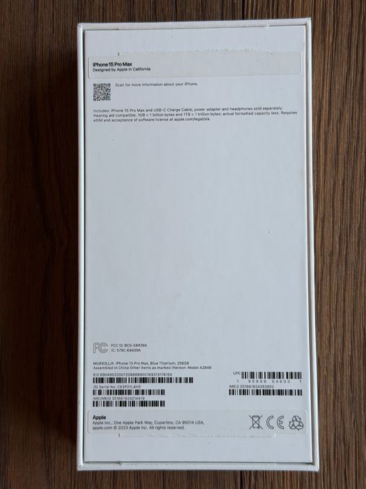 iPhone 15 Pro Max 256GB Blue, батерия 88%, много добро състояние