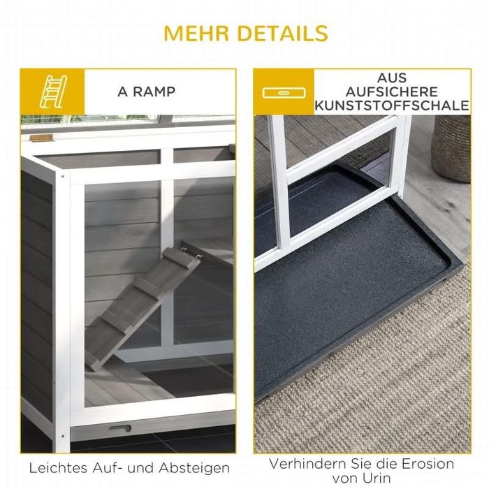 PawHut Клетка за малки животни с 2 нива