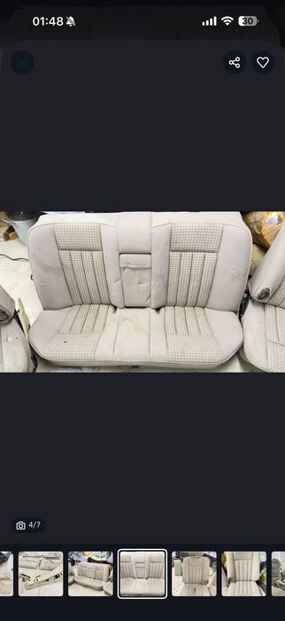 Бежевый салон w124