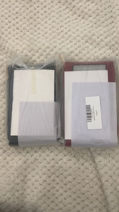 Чанта-портмоне в черно и бордо