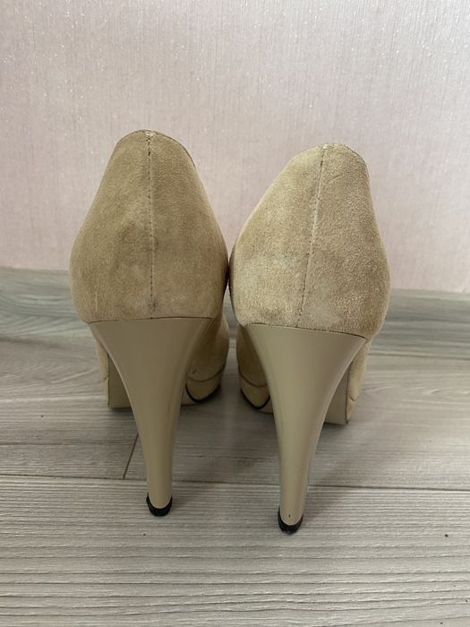 pantofi Botta cu toc, piele întoarsa