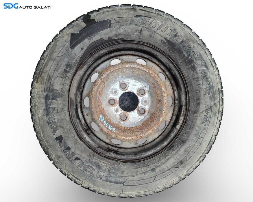 Janta Roata Rezerva Normala Tabla Otel 225 70 15 R15 C Fiat Ducato 2006 - 2014 (6JX15H2 ET68) [JNT0026]