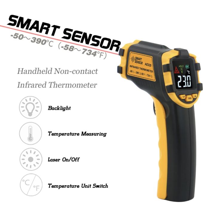 Termometru laser tip pistol