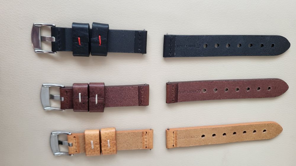 Curele din piele pentru ceas de mana, 20 mm latime