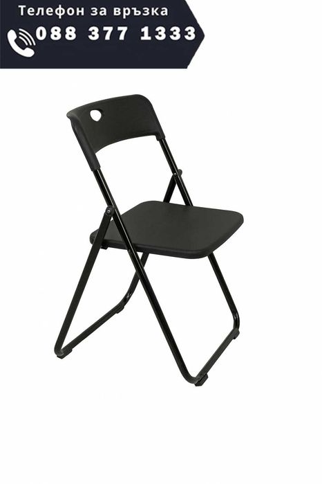 НЕМСКА Квадратна Маса Със Стъкло + 4 Сгъваеми Стола – 60 см +ЛЕД ФЕНЕР