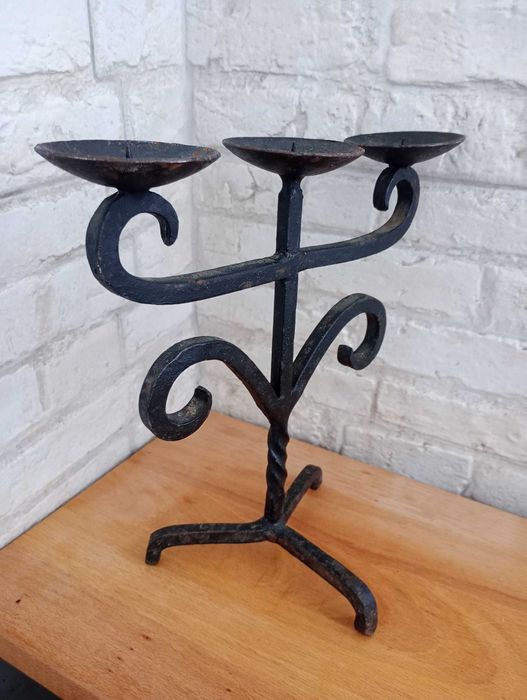 Стар свещник от ковано желязо 2 броя