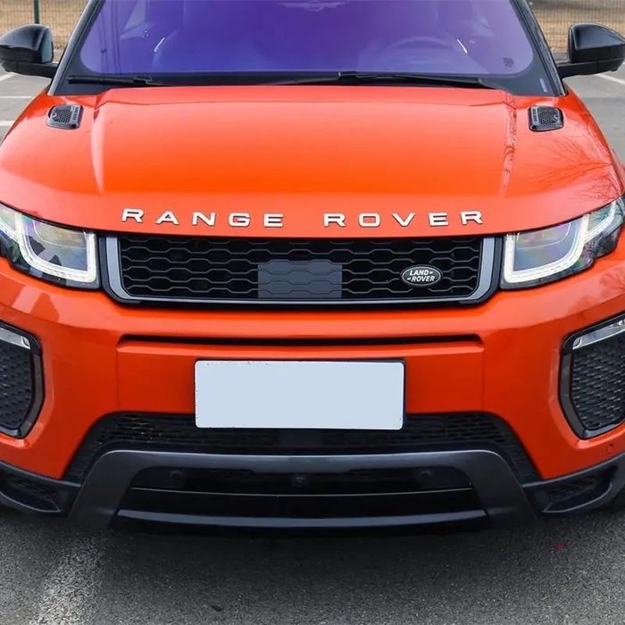 Emblema stema logo scris Range ROVER negru mat lucios Crom set