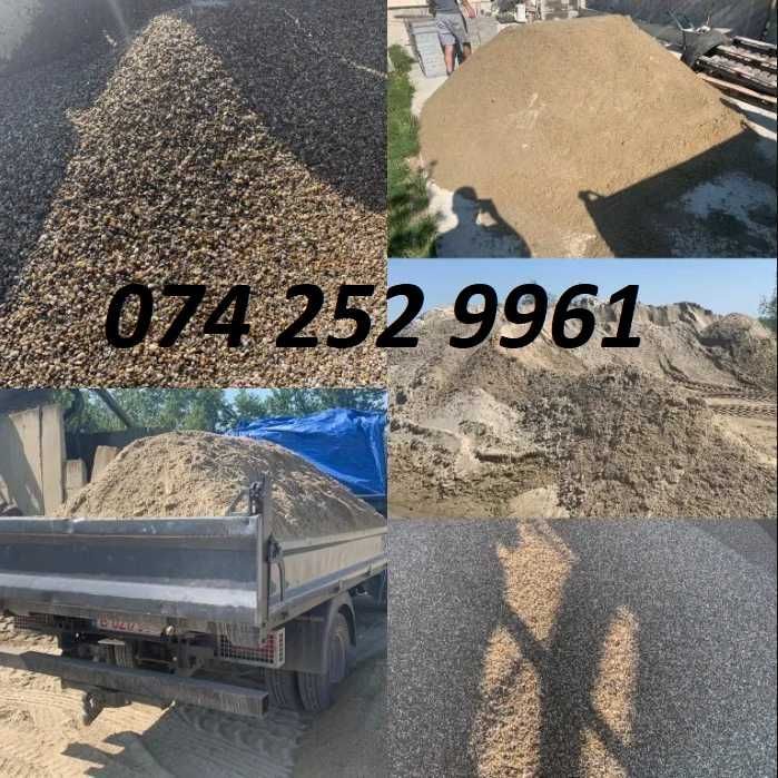 Nisip margaritar chisai calcar balastru miniexcavator bobcat granit