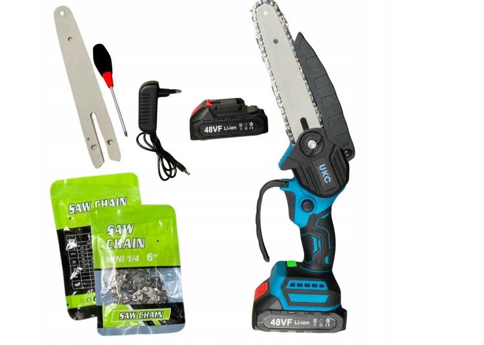 Резачка за дърва и клони UKC 48V15см шина + 2 вериги
